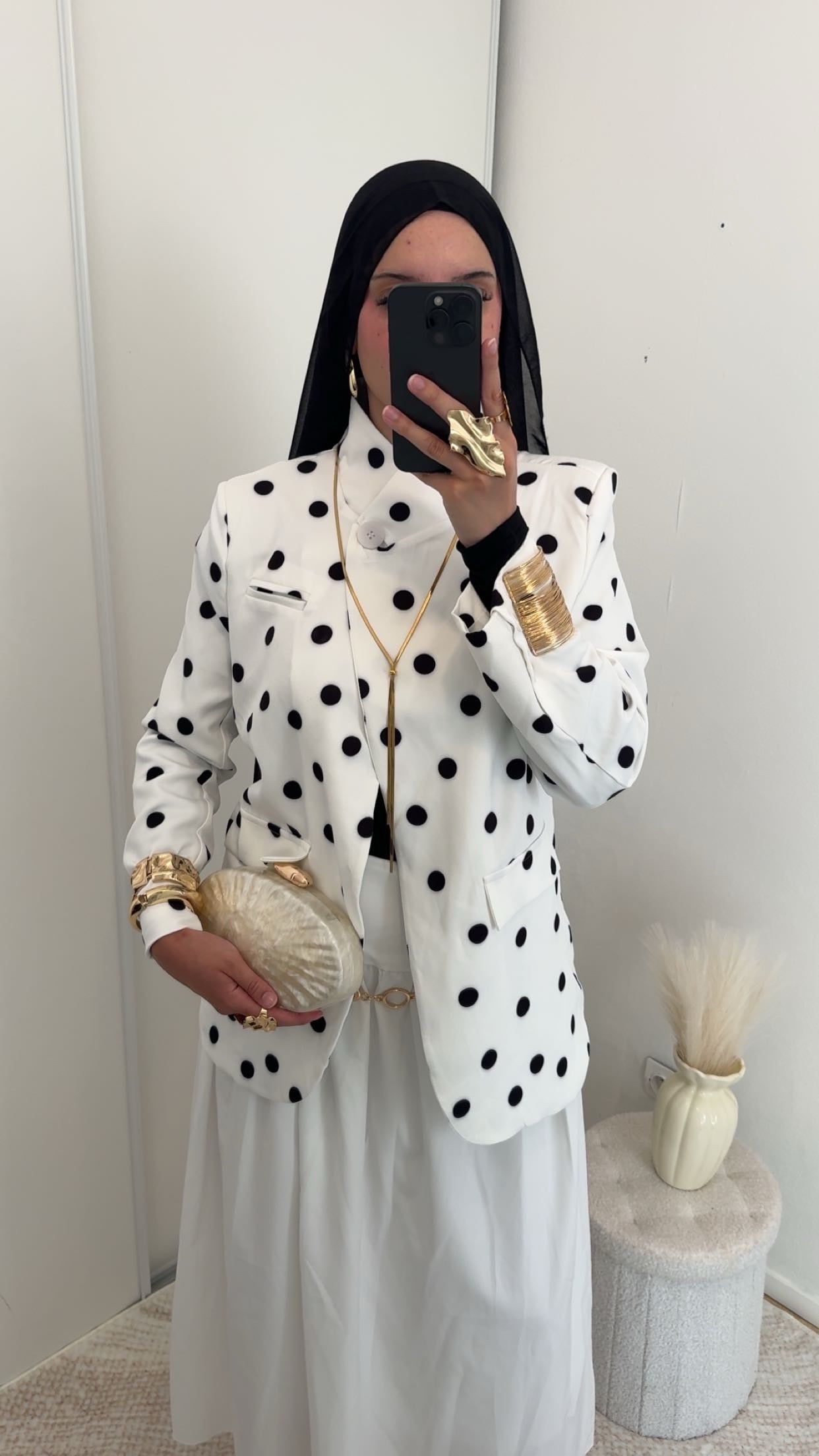 Blazer à pois | Blanc