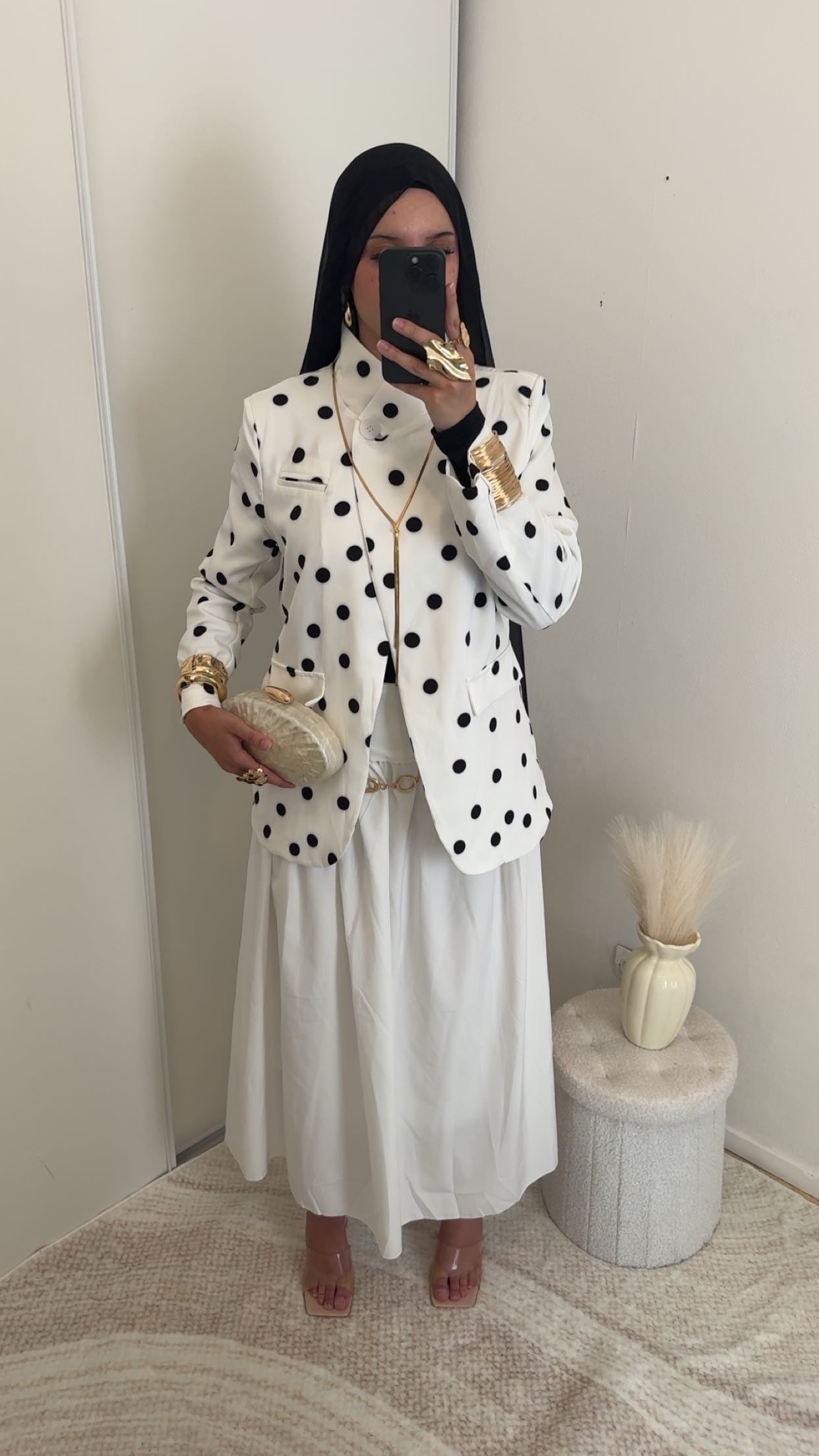 Blazer à pois | Blanc