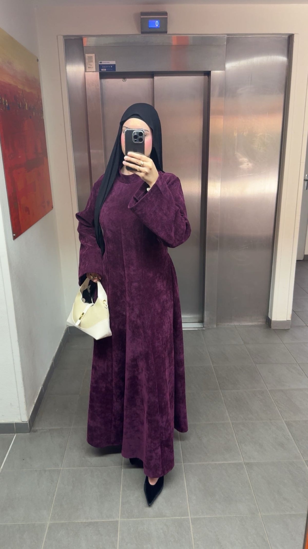 Robe velours | Prune