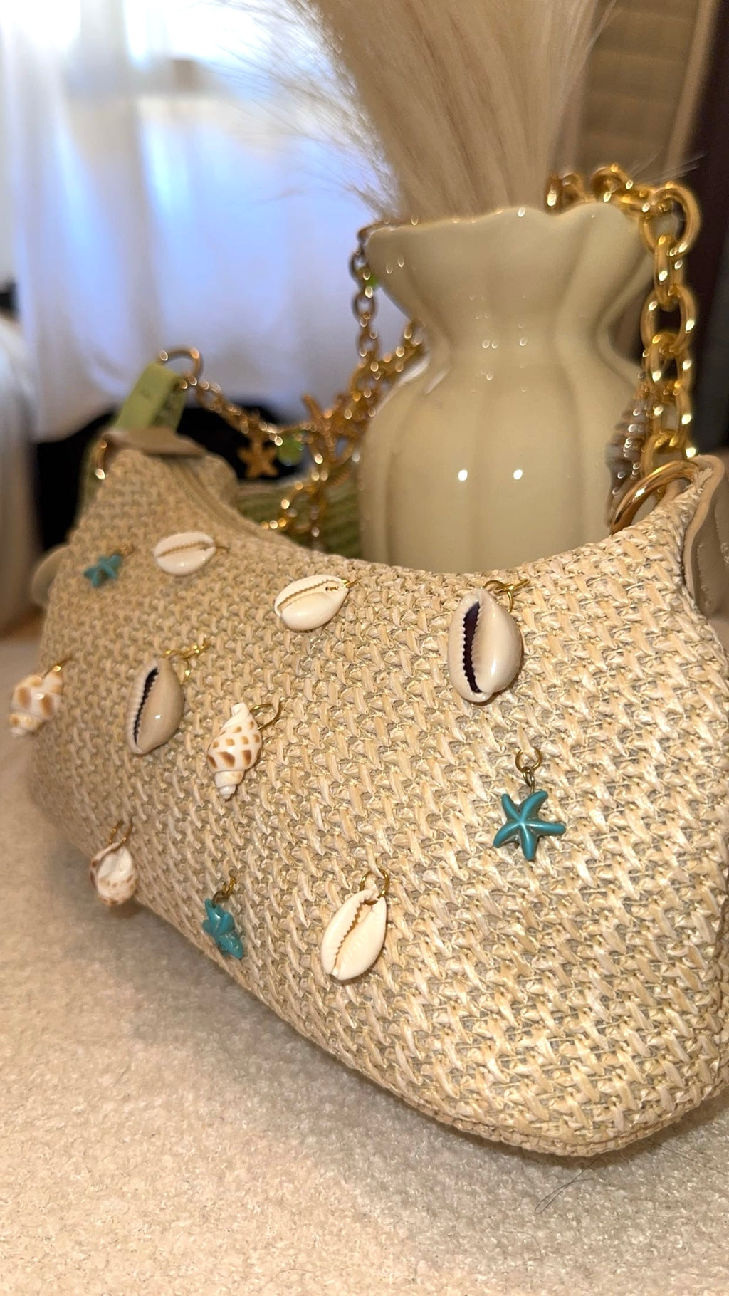 Sac Maldives – Sac crochet beige personnalisé
