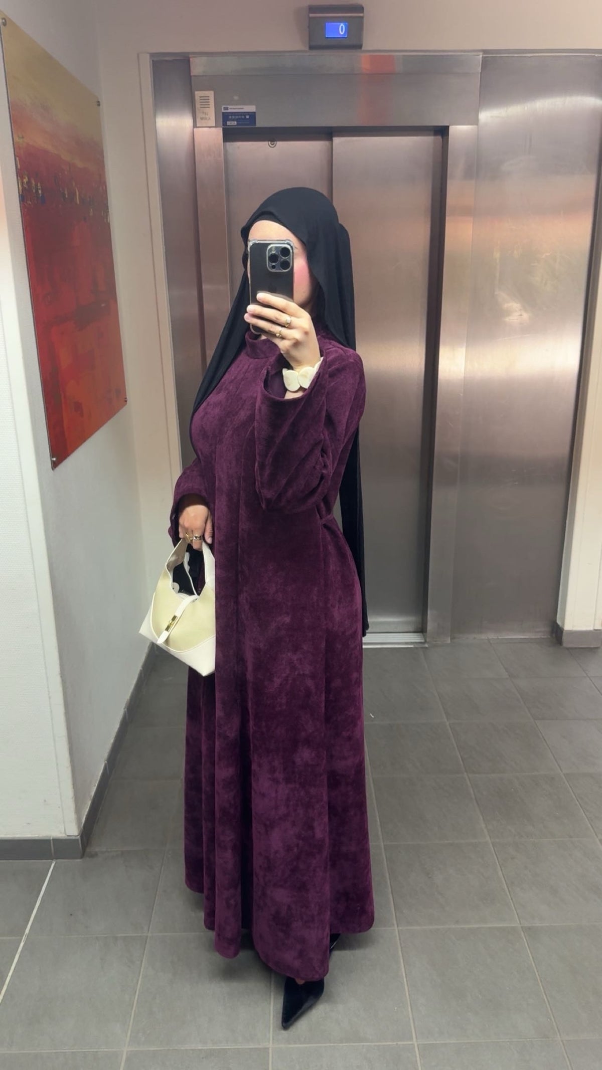 Robe velours | Prune