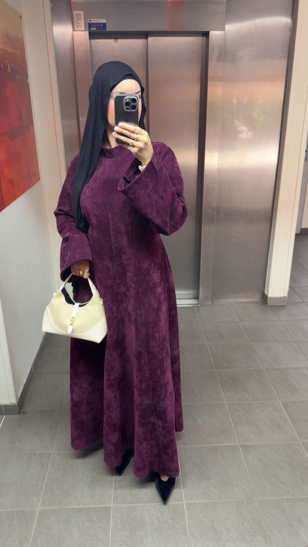 Robe velours | Prune