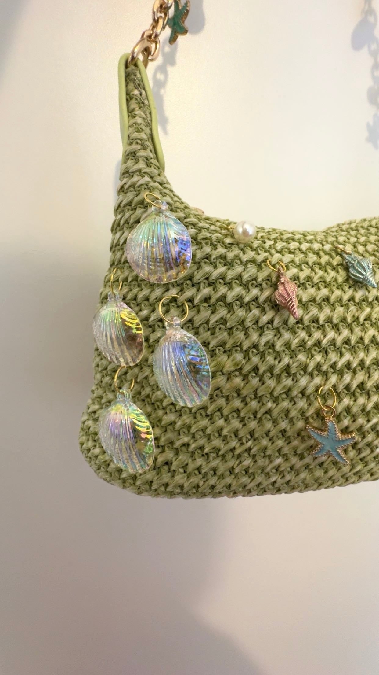 Sac Hawaï – Sac crochet vert personnalisé