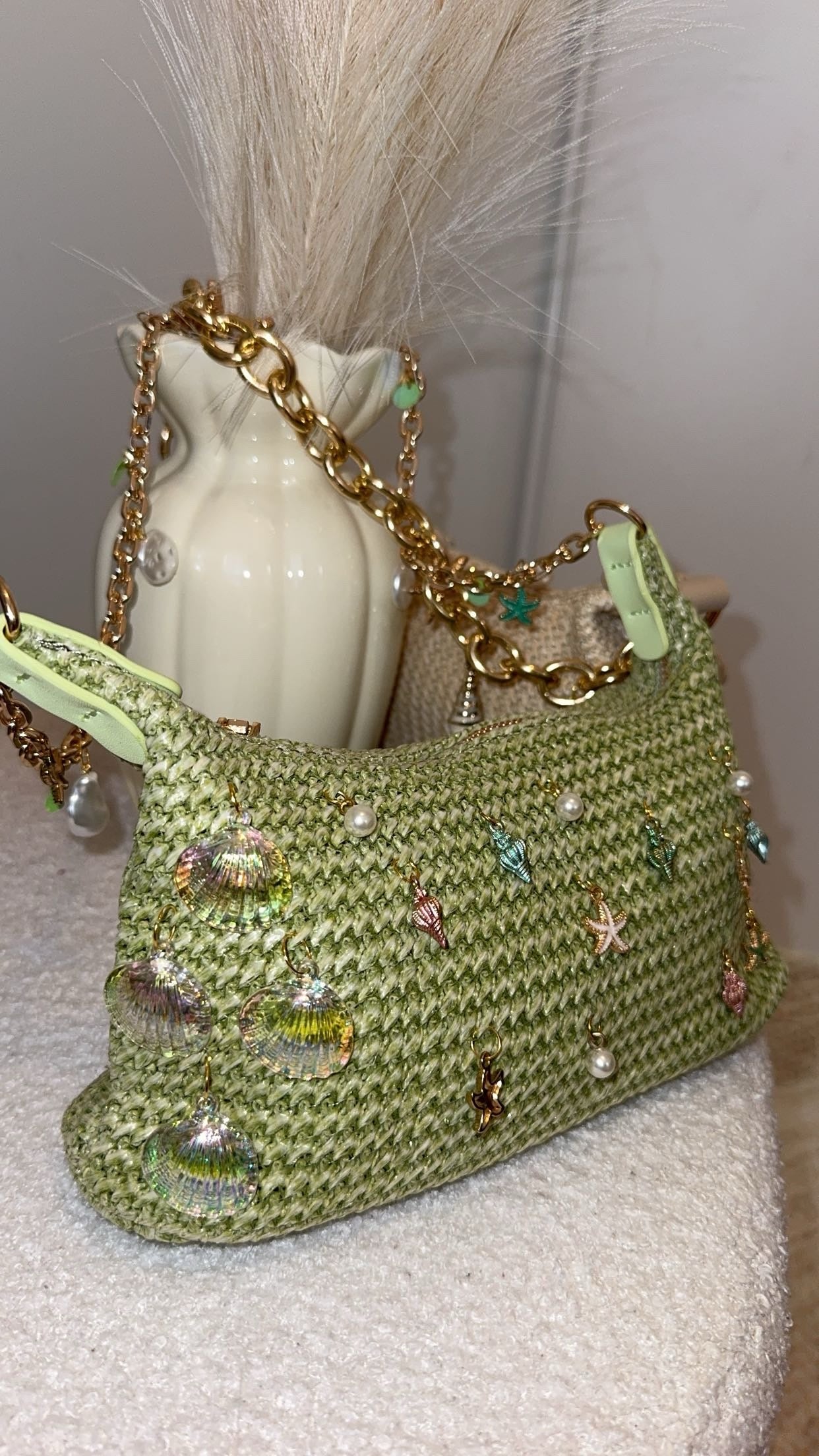 Sac Hawaï – Sac crochet vert personnalisé