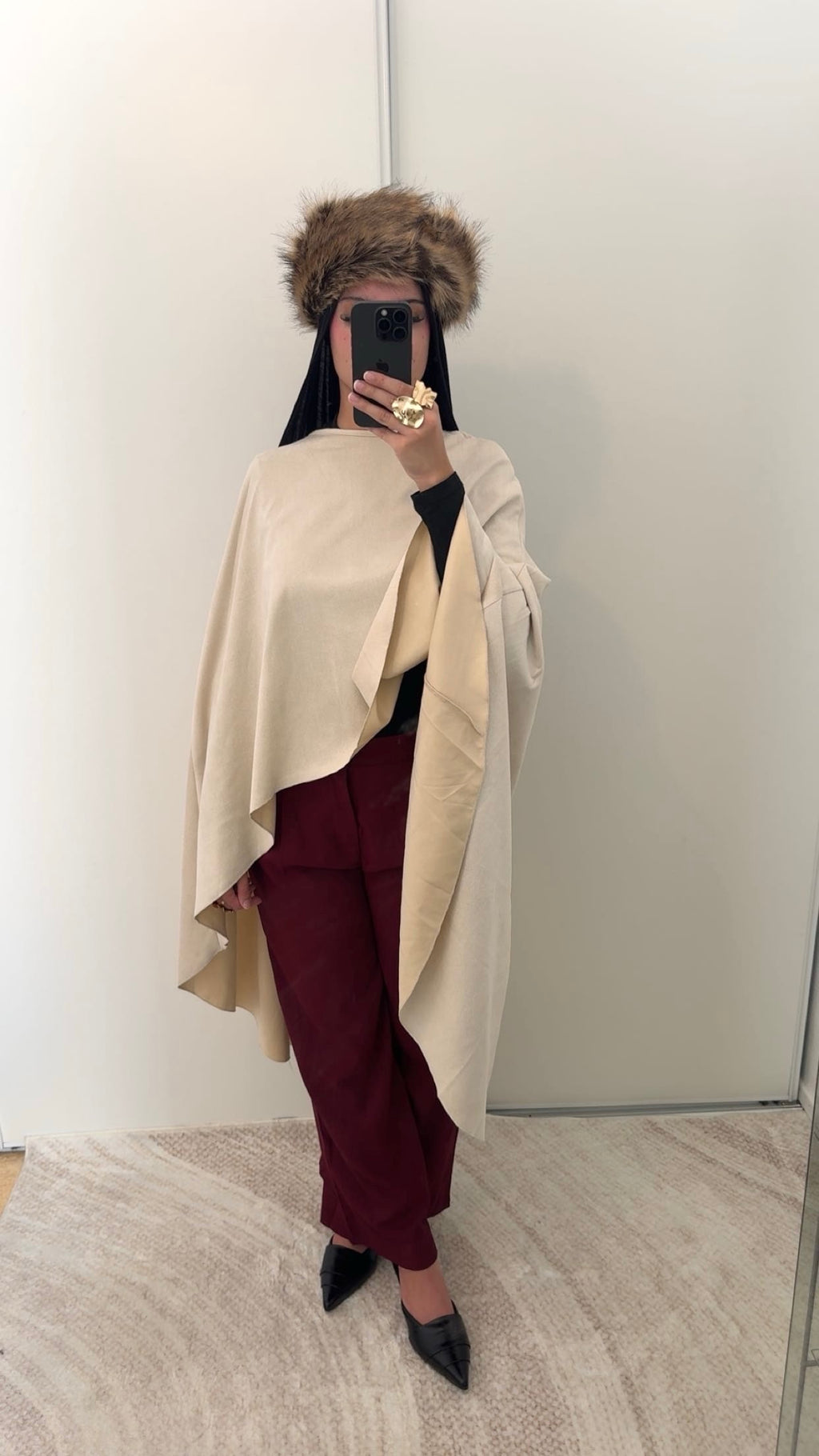Haut cape | Abricot/Beige