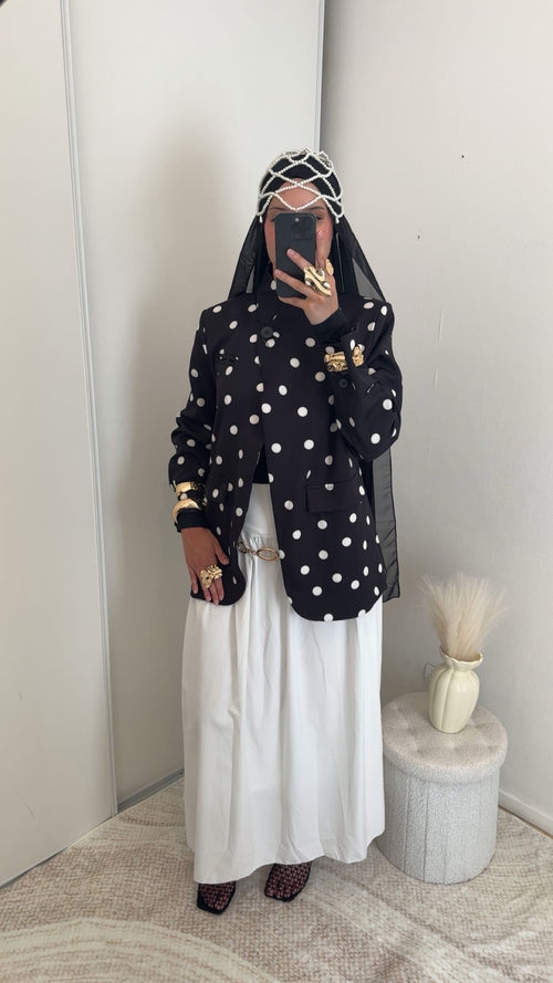 Blazer à pois | Noir